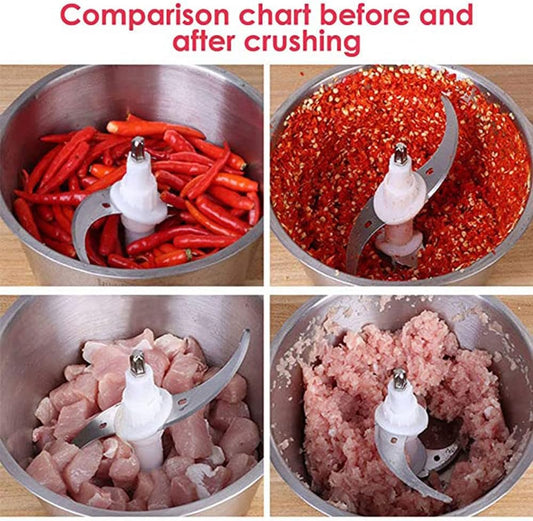 Electric Meat Grinder Chopper Stainless Steel Sharpe Blades 4Pcs Copper