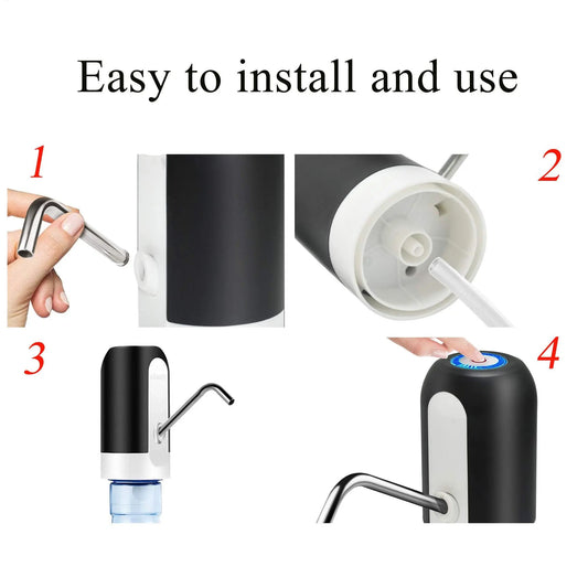Electric Water Dispenser Pump Automatic Water Bottle Pump USB Charging Water Pump Click Auto Switch Drink Pump Dispenser