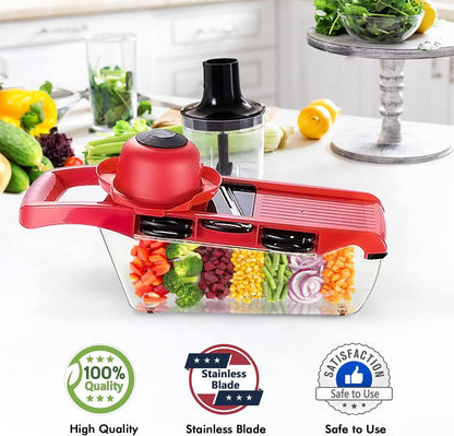 High Quality 10 In 1 Mandoline Slicer Vegetable Grater, Cutter With Stainless Steel Blades