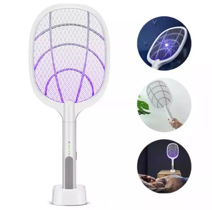 2 in 1 Rechargeable Electronic Mosquito Bat Racket Insect Killer Lamp