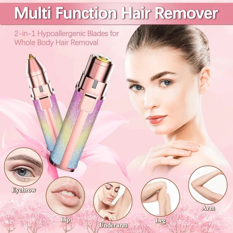 2 IN 1 EYEBROW & FACIAL HAIR TRIMMER