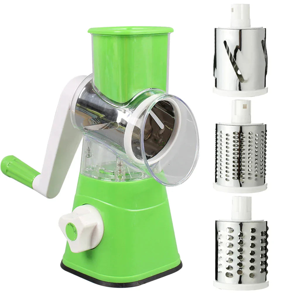 3 In 1 Drum Manual Vegetable Slicer