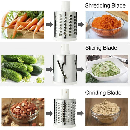 3 In 1 Drum Manual Vegetable Slicer