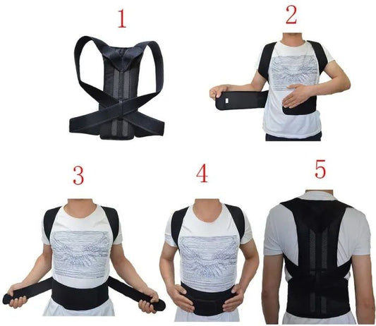Adjustable Magnetic Posture Corrector Corset Back Brace Back Belt Lumbar Support Straight Corrector