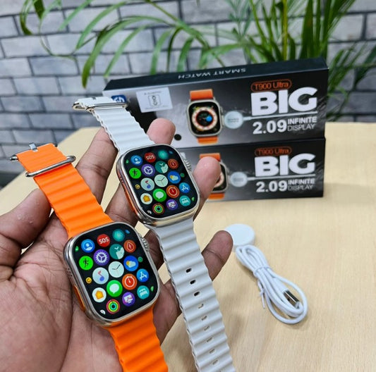 T900 Ultra Smart Watch Infinite Display 49MM Dial Size Built In Games Bluetooth Calling Crown Working