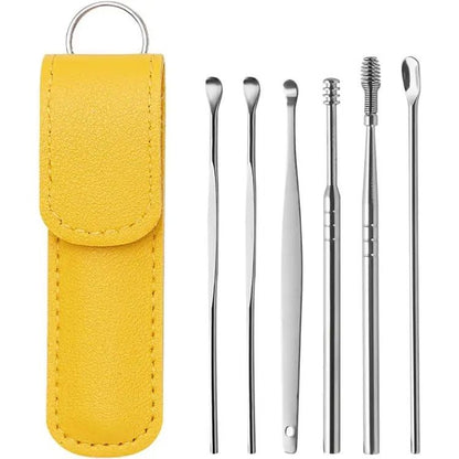 6pcs/Set Ear Cleaner Wax Removal Stainless Steel