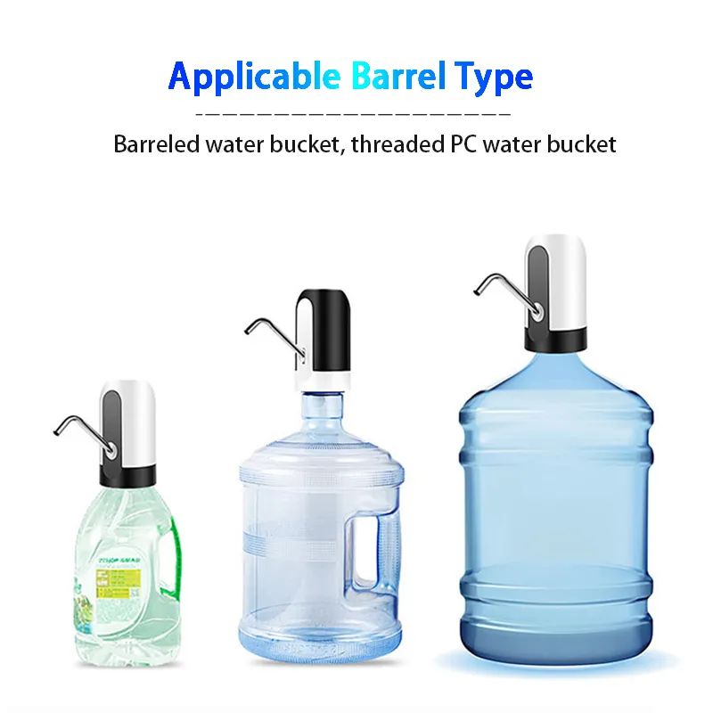 Electric Water Dispenser Pump Automatic Water Bottle Pump USB Charging Water Pump Click Auto Switch Drink Pump Dispenser