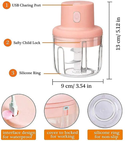 250 Ml Mini Usb Rechargeable Chopper