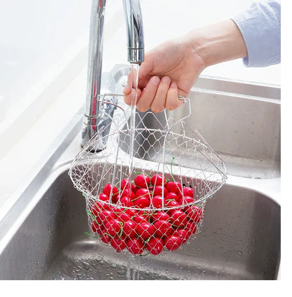 Chef Basket Kitchen Fry Basket Stainless Steel Frying Basket