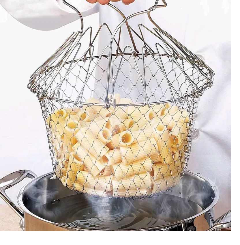 Chef Basket Kitchen Fry Basket Stainless Steel Frying Basket