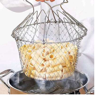 Chef Basket Kitchen Fry Basket Stainless Steel Frying Basket