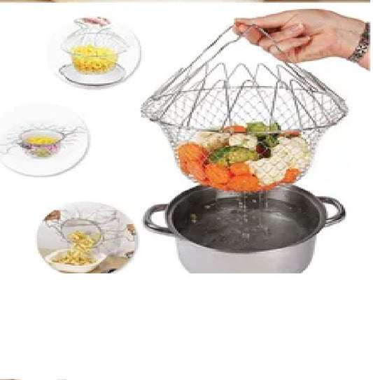 Chef Basket Kitchen Fry Basket Stainless Steel Frying Basket
