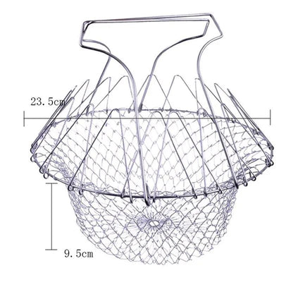 Chef Basket Kitchen Fry Basket Stainless Steel Frying Basket